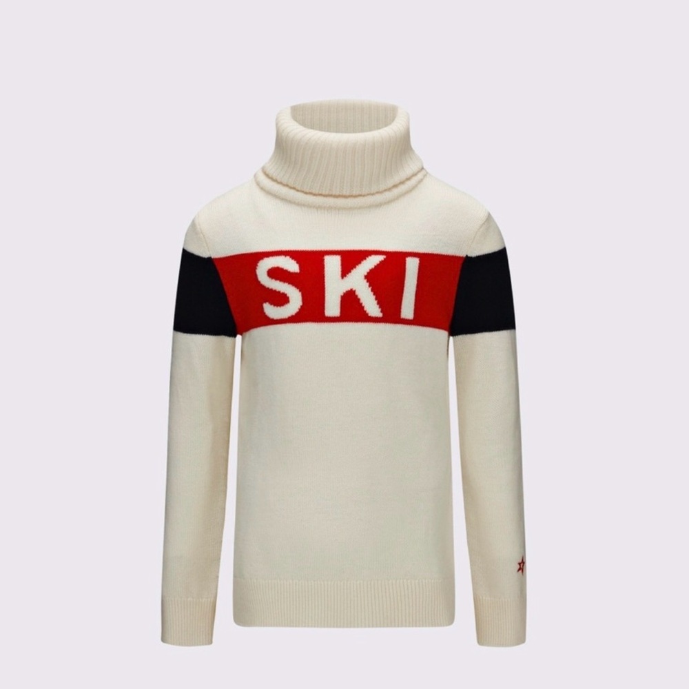 Perfect Moment Cream and Red Turtleneck Sweater